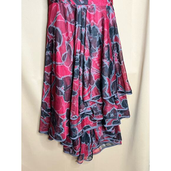 Halston Cherry Sleeveless Tulle Dress size 14 - Picture 12 of 13